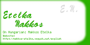 etelka makkos business card